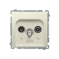 KONTAKT SIMON - Gniazdo antenowe R-TV-DATA (moduł). 1x wejście: 5–862 MHz; beż - BMAD.01/12