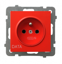 OSPEL - GNIAZDO POJEDYNCZE Z UZIEMIENIEM DATA BEZ RAMKI AS - GP-1GZD/m/00