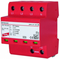DEHN - OGRANICZNIK PRZEPIĘĆ AC TYP T1+T2 (B+C) 4P 12,5kA/50kA 1,5kV DEHNshield TNS 255 941400 - 941400