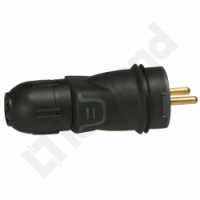 LEGRAND - WTYCZKA GUMOWA POJEDYNCZA Z UZIEMIENIEM - 16 A - IP55 - IK08 - AUTOZACISKI I DŁAWIK - 050444
