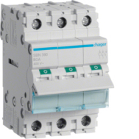 HAGER - ROZŁĄCZNIK IZOLACYJNY MODUŁOWY 100A 3 BIEGUNY - SBN390