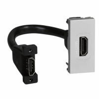 LEGRAND - GNIAZDO HDMI TYPU A Z PRZEWODEM ALUMINIUM MOSAIC - 079378