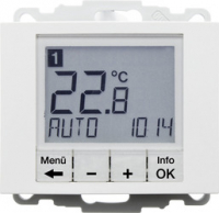 HAGER - REGULATOR TEMPERATURY ZE STEROWANIEM CZASOWYM I ELEMENTEM CENTRALNYM SNIEŻNOBIAŁY K.1 - 20447109