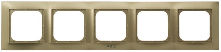 OSPEL - RAMKA PIĘCIOKROTNA DO ŁĄCZNIKÓW IP44 ZŁOTY METALIK IMPRESJA - RH-5Y/28