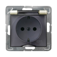 OSPEL - GNIAZDOPOJDYNCZE Z UZIEMIENIEM SCHUKO IP-44 ECRU IMPRESJA - GPH-1YS/m/27/d