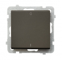 OSPEL - ŁĄCZNIK DWUBIEGUNOWY ZACISKI AUTOMATYCZNE 16AX 250V IP20 CZEKOLADOWY METAL SONATA - ŁP-11R/m/40