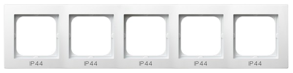 OSPEL - RAMKA PIĘCIOKROTNA DO ŁĄCZNIKÓW IP44 BIAŁY AS - RH-5G/00