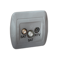 KONTAKT SIMON - Gniazdo antenowe SAT-SAT-RTV końcowe; aluminiowy - AZAR+SAT3.1-P2/26