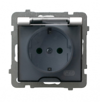 OSPEL - GNIAZDO BRYZGOSZCZELNE Z UZIEMIENIEM SCHUKO IP44 AS - GPH-1GS/m/00/d