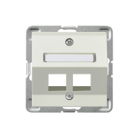 OSPEL - GNIAZDO KOMPUTEROWE PODWÓJNE SKOŚNE BEZ MODUŁU ECRU IMPRESJA - GPK-2YS/p/27