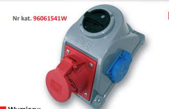 PCE - ZESTAW INSTALACYJNY Z GNIAZDEM COMBO-POL 16A 3P+Z+N 400V GNIAZDO 2P+Z 230V IP44 WYŁĄCZNIK 0-1 COMBO-POL - 96061541W