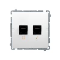 KONTAKT SIMON - GNIAZDO KOMPUTEROWO-TELEFONICZNE RJ45+RJ12 KAT. 5 BIAŁY BASIC - BMF5T.02/11
