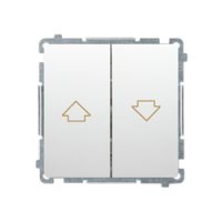 KONTAKT SIMON - ŁĄCZNIK ZWIERNY ŻALUZJOWY 10AX 250V BIAŁY BASIC - BMZ1.01/11