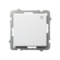 OSPEL - ŁĄCZNIK ZWIERNY ŚWIATŁO ZACISKI AUTOMATYCZNE 10AX 250V IP20 BIAŁY SONATA - ŁP-5R/m/00