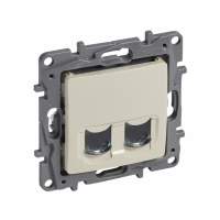 LEGRAND - GNIAZDO KOMPUTEROWE PODWÓJNE 2XRJ45 KAT. 6 UTP KREMOWY NILOE - 664874