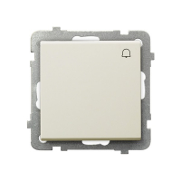 OSPEL - ŁĄCZNIK ZWIERNY DZWONEK ZACISKI AUTOMATYCZNE 10AX 250V IP20 ECRU SONATA - ŁP-6R/m/27
