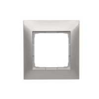 KONTAKT SIMON - RAMKA POJEDYNCZA UNIWERSALNA IP20/IP44 SREBRNY MAT SIMON 54 - DR1/43