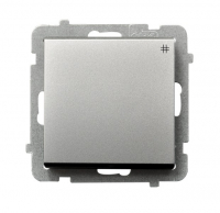 OSPEL - ŁĄCZNIK KRZYŻOWY ZACISKI AUTOMATYCZNE 16AX 250V IP20 SREBRNY MAT SONATA - ŁP-4R/m/38
