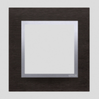 KONTAKT SIMON - Ramka 1-krotna Nature-Metal, INOX YIN, IP20/IP44* (*IP44-należy zastosować uszczelkę ramki DUN1) - DRN1/78