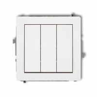KARLIK - DECO; Mechanizm łącznika potrójnego; biały  - DWP-7
