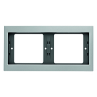 HAGER - RAMKA PODWÓJNA POZIOMA ALUMINIUM K.5 - 13637003