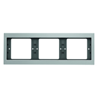 HAGER - RAMKA POTRÓJNA POZIOMA ALUMINIUM K.5 - 13737003