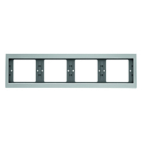 HAGER - RAMKA POCZWÓRNA POZIOMA ALUMINIUM K.5 - 13837003