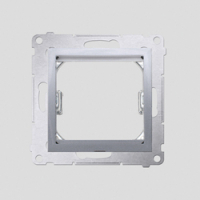 KONTAKT SIMON - Adapter (przejściówka) na osprzęt standardu 45 × 45 mm; srebrny mat  *Do gniazd teleinformatycznych Simon Connect - DA45.01/43