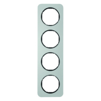 HAGER - RAMKA POCZWÓRNA ALUMINIUM/CZARNY R.1 - 10142184