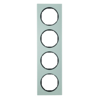 HAGER - RAMKA POCZWÓRNA ALUMINIUM/CZARNY R.3 - 10142284