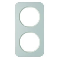 HAGER - RAMKA PODWÓJNA ALUMINIUM/BIAŁY R.1 - 10122174