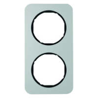 HAGER - RAMKA PODWÓJNA ALUMINIUM/CZARNY R.1 - 10122184