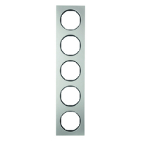HAGER - RAMKA PIĘCIOKROTNA STAL SZLACHETNA/CZARNY R.3 - 10152204