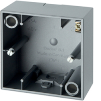 HAGER - PUSZKA POJEDYNCZA NATYNKOWA ALUMINIUM MAT S.1 /ZAMIENNIK DO 5310419904/ - 10419939