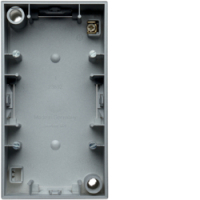 HAGER - PUSZKA PODWÓJNA NATYNKOWA ALUMINIUM MAT S.1 - 10429939