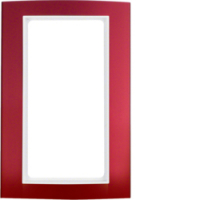 HAGER - RAMKA Z DUŻYM WYCIĘCIEM ALU CZERWONY/BIAŁY B.3 - 13093022