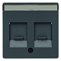HAGER - ELEMENT CENTRALNY Z ZASUWĄ CHRONIĄCĄ PRZED KURZEM ANTRACYT AKSAMIT Q.1/Q.3 - 11816086