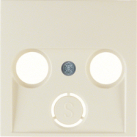HAGER - ELEMENT CENTRALNY DO GNIAZDA ANTENOWEGO 2- I 3-WYJŚCIOWEGO KREMOWY POŁYSK S.1 - 12038982