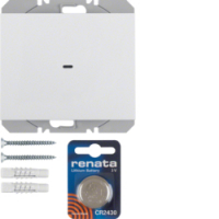 HAGER - PRZYCISK RADIOWY POJEDYNCZY PŁASKI QUICKLINK BIAŁY POŁYSK K.1 KNX RF - 85655279