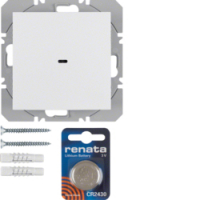 HAGER - PRZYCISK POJEDYNCZY PŁASKI QUICKLINK BIAŁY POŁYSK S.1/B.3/B.7 KNX RF - 85655289