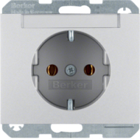 HAGER - GNIAZDO SCHUKO Z POLEM OPISOWYM ALU K.5 - 47397003