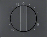 HAGER - ELEMENT CENTRALNY Z POKRĘTŁEM REGULACYJNYM DO MECHANICZNEGO ZEGARA ANTRACYT MAT LAKIEROWANY K.1 - 16347106
