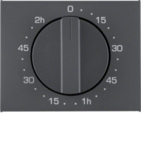 HAGER - ELEMENT CENTRALNY Z POKRĘTŁEM REGULACYJNYM DO MECHANICZNEGO ZEGARA ANTRACYT MAT LAKIEROWANY K.1 - 16357106