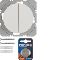 HAGER - PRZYCISK RADIOWY PODWÓJNY PŁASKI QUICKLINK BIAŁY POŁYSK R.1/R.3 KNX RF  - 85656239