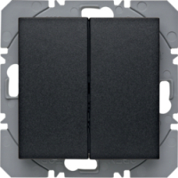 HAGER - PRZYCISK PODWÓJNY PŁASKI QUICKLINK ANTRACYT MAT B.KWADRAT/S.1/B.3/B.7 KNX RF - 85656285