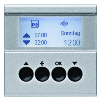 HAGER - ŻALUZJOWY ŁĄCZNIK CZASOWY Z WYŚWIETLACZEM ALU MAT B.7 - 85741183