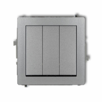 KARLIK - DECO Mechanizm łącznika potrójnego srebrny metalik - 7DWP-7