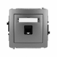 KARLIK - DECO; Mechanizm gniazda komputerowego pojedynczego 1xRJ45, kat. 5e, 8-stykowy, grafitowy - 11DGK-1