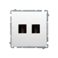 KONTAKT SIMON - Gniazdo HDMI podwójne (moduł); biały - BMGHDMI2.01/11
