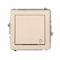 KARLIK - DECO; Mechanizm łącznika zwierny światło, beżowy - 1DWP-5